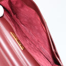 CARTIER Must Line Clutch Bag Leather Bordeaux Gold Auth 182459-11