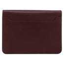 CARTIER Must Line Clutch Bag Leather Bordeaux Gold Auth 182459-2