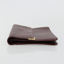 CARTIER Must Line Clutch Bag Leather Bordeaux Gold Auth 182459-4