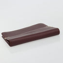 CARTIER Must Line Clutch Bag Leather Bordeaux Gold Auth 182459-5