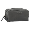 BVLGARI Clutch PVC Grau Silber Auth 182460A-1