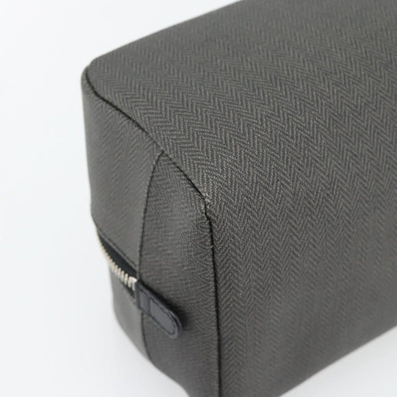 BVLGARI Clutch PVC Grau Silber Auth 182460A