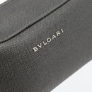 BVLGARI Clutch PVC Grau Silber Auth 182460A-17