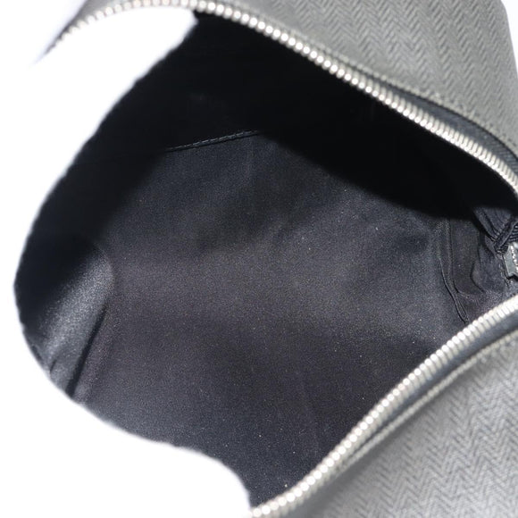 BVLGARI Clutch PVC Grau Silber Auth 182460A