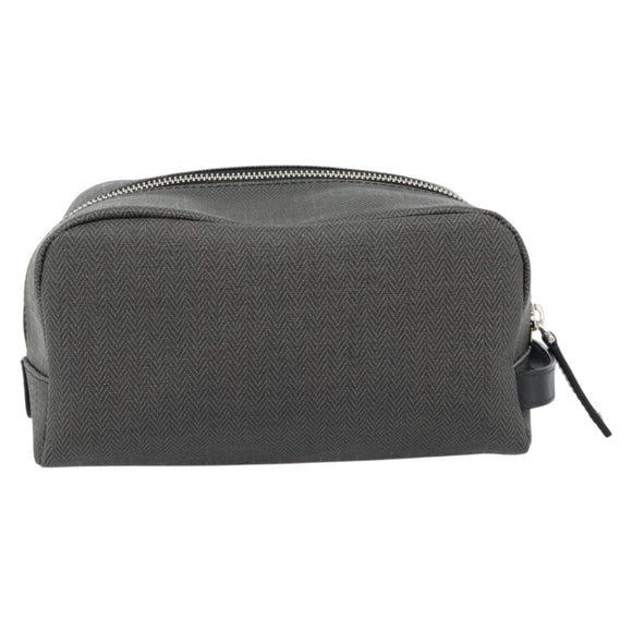 BVLGARI Clutch PVC Grau Silber Auth 182460A