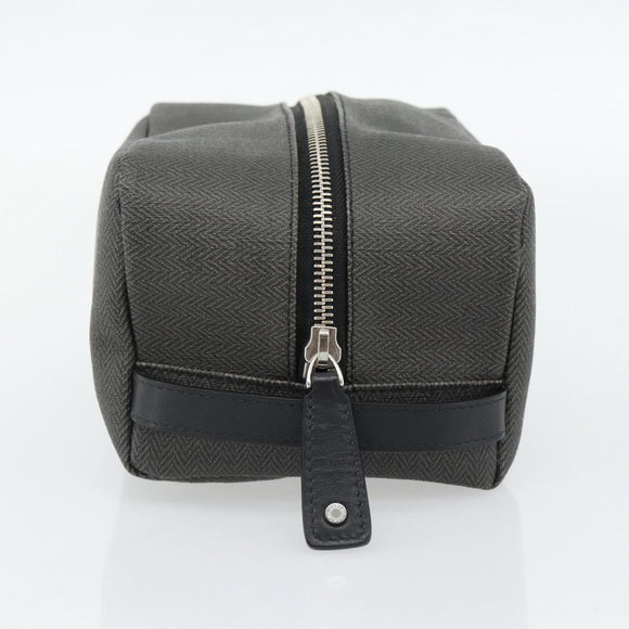 BVLGARI Clutch PVC Grau Silber Auth 182460A