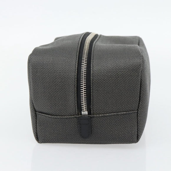 BVLGARI Clutch PVC Grau Silber Auth 182460A