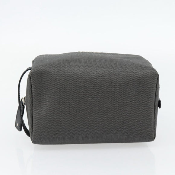 BVLGARI Clutch PVC Grau Silber Auth 182460A