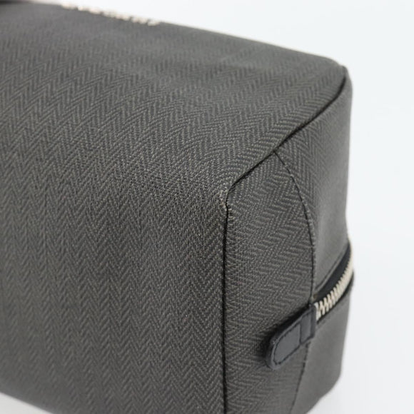 BVLGARI Clutch PVC Grau Silber Auth 182460A