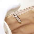 GUCCI Jackie Hand Bag Leather White Silver 002 1068 Auth 182461-20