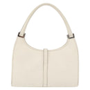 GUCCI Jackie Hand Bag Leather White Silver 002 1068 Auth 182461-2