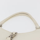 GUCCI Jackie Hand Bag Leather White Silver 002 1068 Auth 182461-8