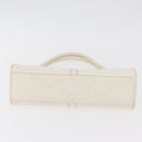 GUCCI Jackie Hand Bag Leather White Silver 002 1068 Auth 182461-5