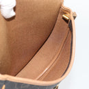 Christian Dior Honeycomb Canvas Umhängetasche PVC Schwarz Gold Auth 182462-16