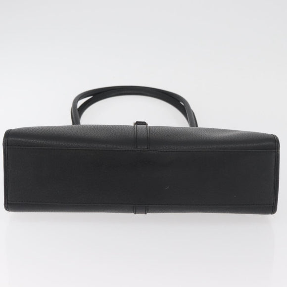 GUCCI Jackie Hand Bag Leather Black Silver 002 1073 1705 Auth 182463A