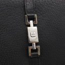 GUCCI Jackie Hand Bag Leather Black Silver 002 1073 1705 Auth 182463A-10