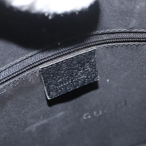 GUCCI Jackie Hand Bag Leather Black Silver 002 1073 1705 Auth 182463A