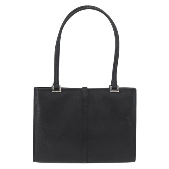 GUCCI Jackie Hand Bag Leather Black Silver 002 1073 1705 Auth 182463A