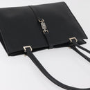 GUCCI Jackie Hand Bag Leather Black Silver 002 1073 1705 Auth 182463A-7