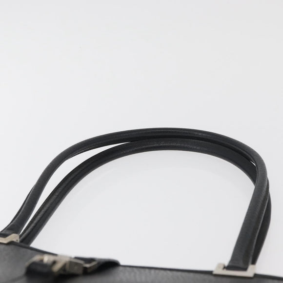 GUCCI Jackie Hand Bag Leather Black Silver 002 1073 1705 Auth 182463A