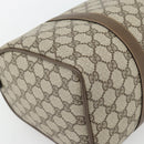 GUCCI GG Supreme Web Sherry Line Boston Bag PVC Beige Gold Auth 182464-13