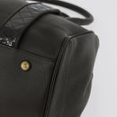 BURBERRY Tote Bag Leather Brown Gold Auth 182465-14