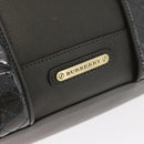 BURBERRY Tote Bag Leather Brown Gold Auth 182465-17