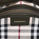 BURBERRY Tote Bag Leather Brown Gold Auth 182465-11