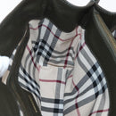 BURBERRY Tote Bag Leather Brown Gold Auth 182465-18