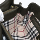BURBERRY Tote Bag Leather Brown Gold Auth 182465-19