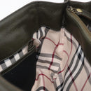 BURBERRY Tote Bag Leather Brown Gold Auth 182465-21