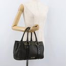 BURBERRY Tote Bag Leather Brown Gold Auth 182465-27