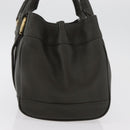 BURBERRY Tote Bag Leather Brown Gold Auth 182465-4
