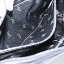 SAINT LAURENT Heart Shoulder Bag Leather Silver Black Auth 182466-21