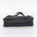 SAINT LAURENT Heart Shoulder Bag Leather Silver Black Auth 182466-9