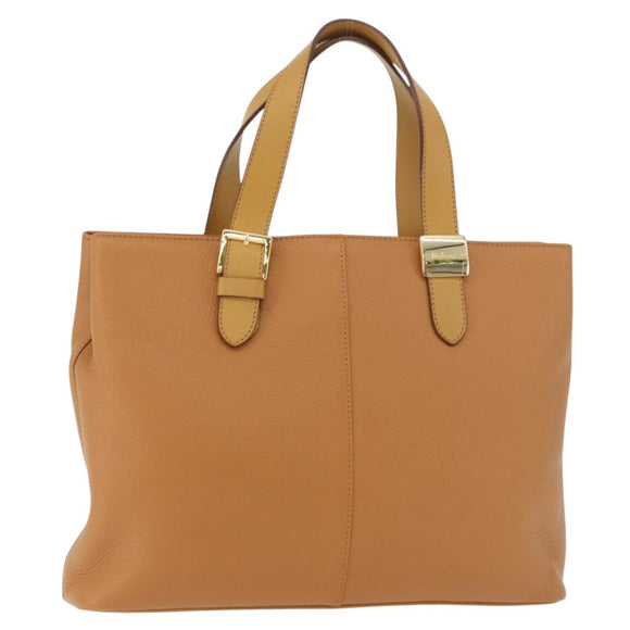 Burberry handtas leer bruin goud Auth 182467