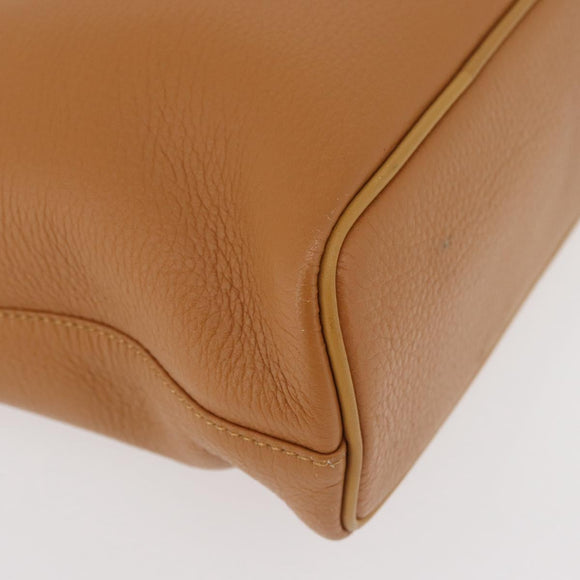 Burberry handtas leer bruin goud Auth 182467