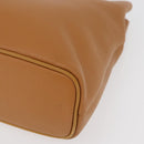 Burberry handtas leer bruin goud Auth 182467-14