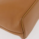 Burberry handtas leer bruin goud Auth 182467-15