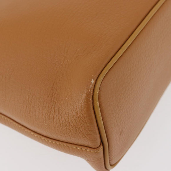 Burberry handtas leer bruin goud Auth 182467