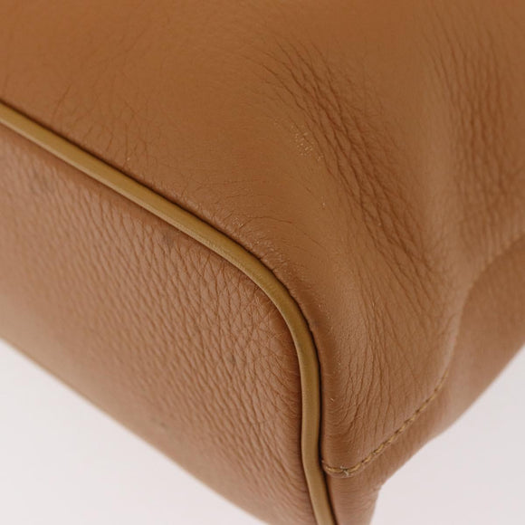 Burberry handtas leer bruin goud Auth 182467