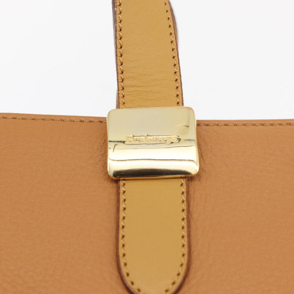 Burberry handtas leer bruin goud Auth 182467