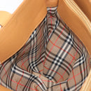 Burberry handtas leer bruin goud Auth 182467-17