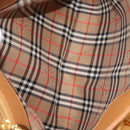Burberry handtas leer bruin goud Auth 182467-12