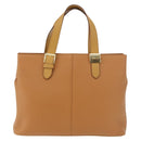 Burberry handtas leer bruin goud Auth 182467-13