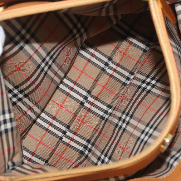Burberry handtas leer bruin goud Auth 182467