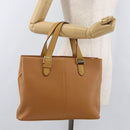 Burberry handtas leer bruin goud Auth 182467-23