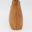 Burberry handtas leer bruin goud Auth 182467-3