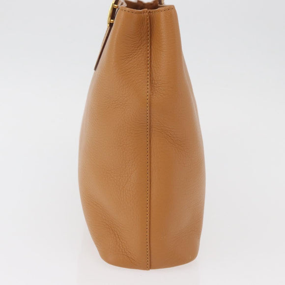 Burberry handtas leer bruin goud Auth 182467