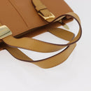 Burberry handtas leer bruin goud Auth 182467-7